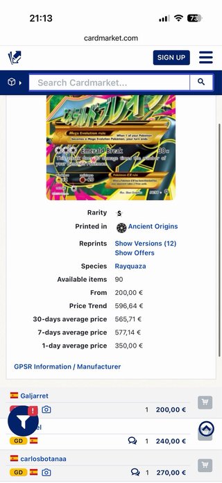 Carta Pokémon Mega Rayquaza EX 98/98