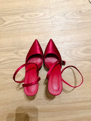 Zapatos de tacón rosa/rojo