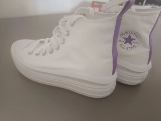Converse All Star plataforma blancas
