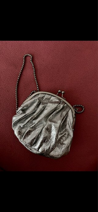 Borsa donna argento con catena