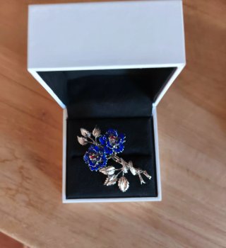 Broche floral de Plata