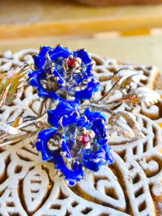 Broche floral de Plata