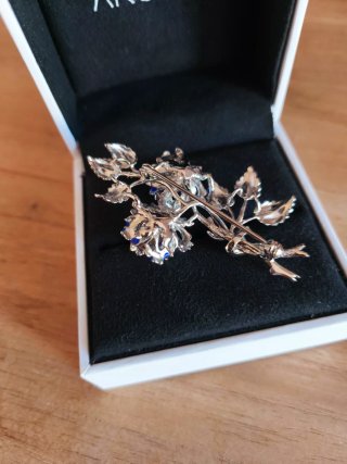 Broche floral de Plata
