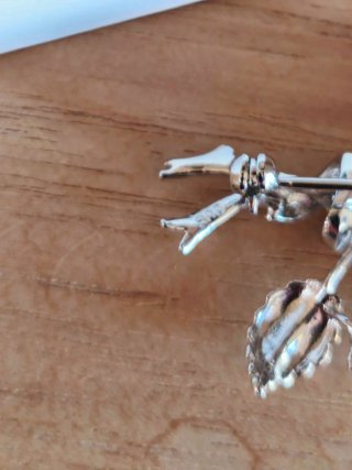 Broche floral de Plata