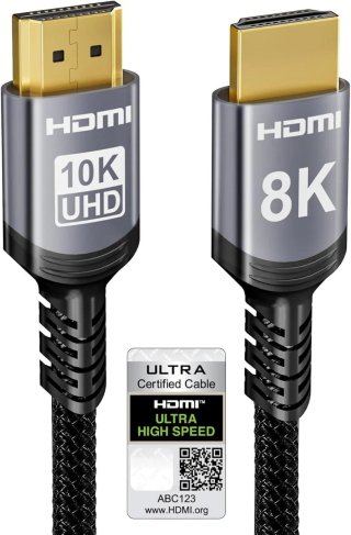 Cavo HDMI 8K 10K UHD 1m in alluminio 24K