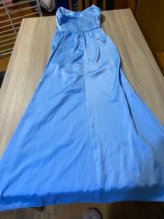 Vestido largo azul para fiesta