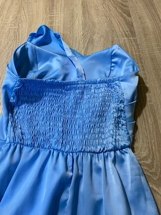Vestido largo azul para fiesta