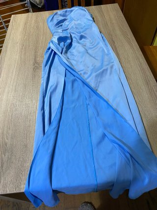 Vestido largo azul para fiesta