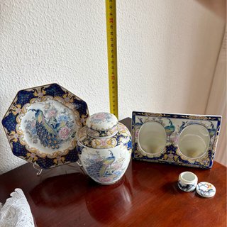 Plato, tibor, marco, caja porcelana japonesa IMARI