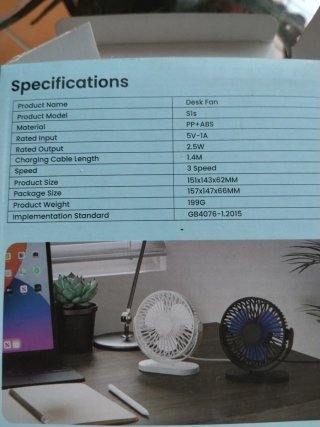 Mini ventilador de escritorio USB