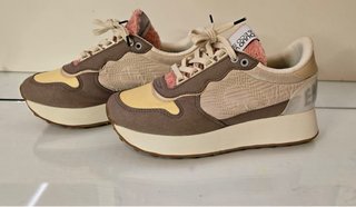 Zapatillas Duuo Calma High Mujer Beige Marrón Rosa