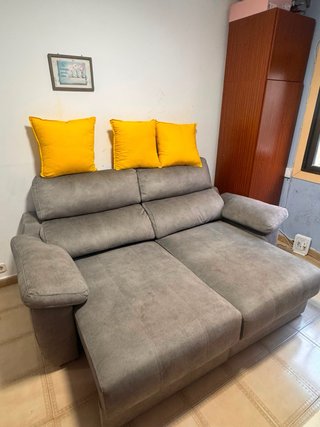 Sofá Cama Plegable Gris Tela