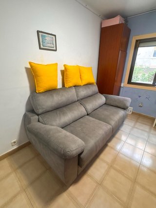 Sofá Cama Plegable Gris Tela