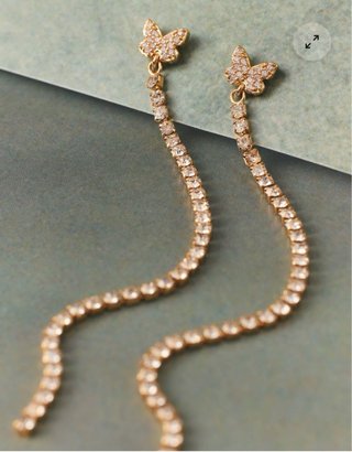 Pendientes mariposa con diamantes