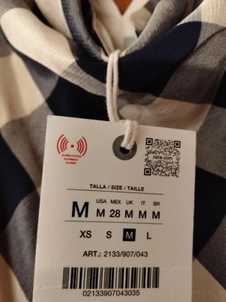 Vestido Zara cuadros talla M