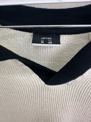 Camiseta Polo Blanca y Negra Talla M
