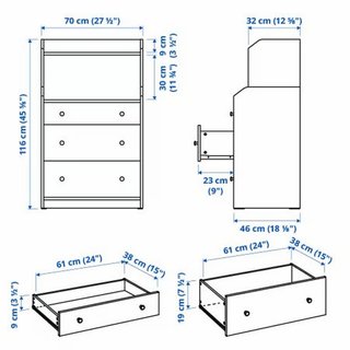Cómoda Hauga Ikea Blanca