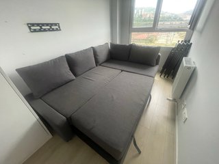 Sofá Cama Chaise Longue Gris