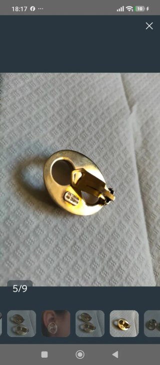 Pendientes de cadena antiguos dorados