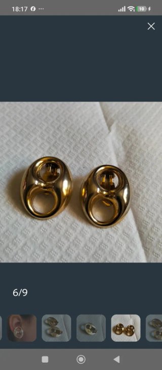 Pendientes de cadena antiguos dorados