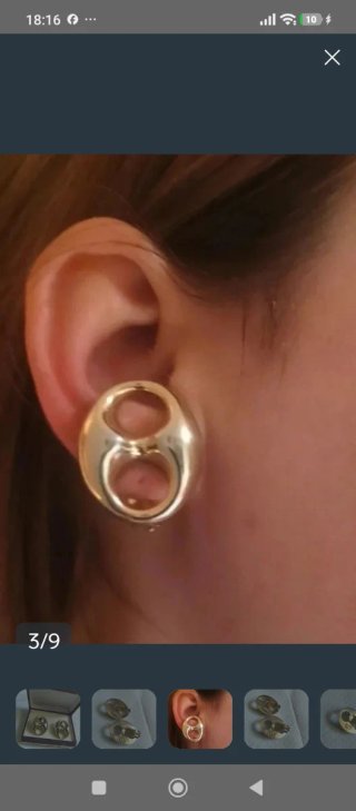 Pendientes de cadena antiguos dorados