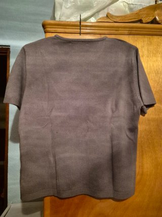 Camiseta manga corta marrón mujer
