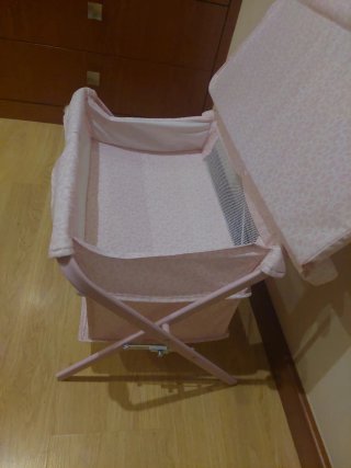 Cuna cambiador para muñecas rosa