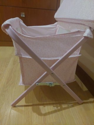 Cuna cambiador para muñecas rosa