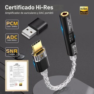 CCZ CM01 Hi-Res Adaptador USB-C PCM 384KHz