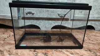 Acuario Pecera Negra con Luz LED