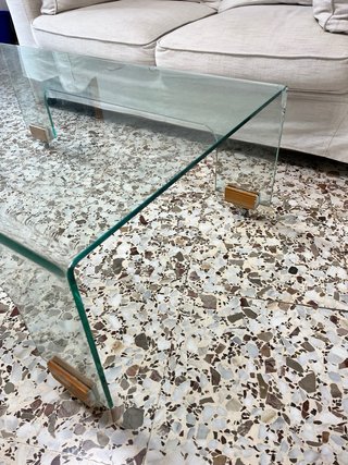 Mesa de centro de cristal