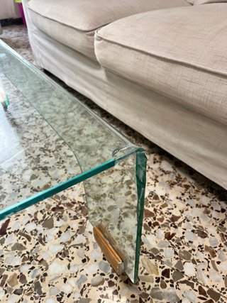 Mesa de centro de cristal