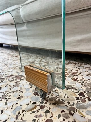 Mesa de centro de cristal