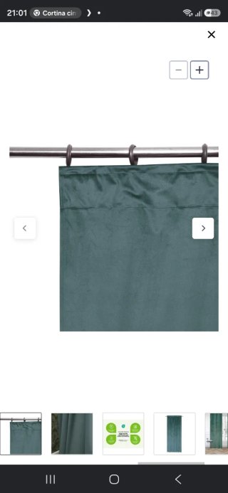 2 Cortinas Terciopelo Verde aguamarina