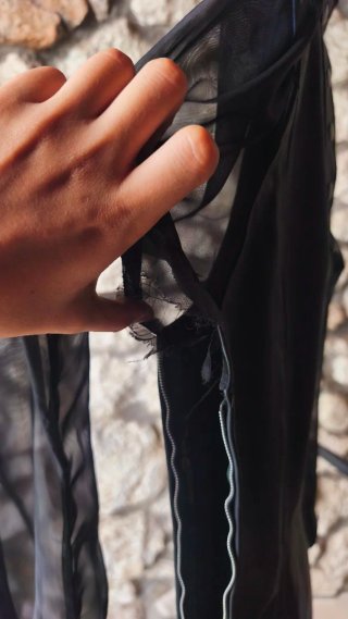 Vestido Vintage Cuero Negro