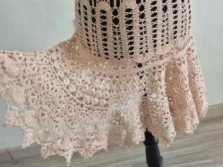 Vestido de noche negro crochet