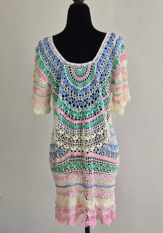Vestido de noche negro crochet