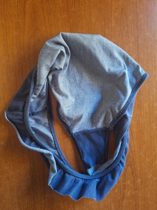 Slip in denim blu scuro con volant Twinset tg XS