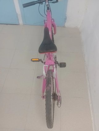 BICICLETA INFANTIL ROSA 20 PULGADAS, PATA DE CABRA
