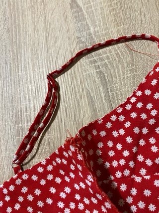 Vestido rojo estampado flores verano