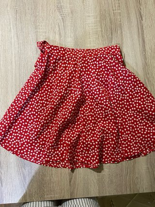 Vestido rojo estampado flores verano