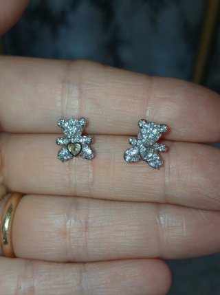 Orecchini Orsetto Argento 925