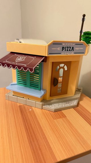 Lote Playmobil + Coche, Caravana y Pizzería