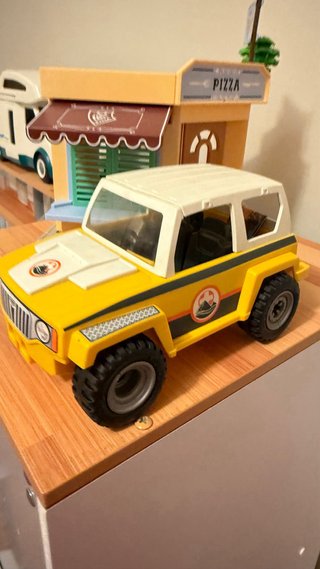 Lote Playmobil + Coche, Caravana y Pizzería