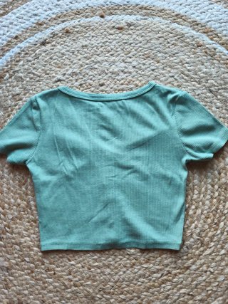 Top acanalado Verde Pull&Bear