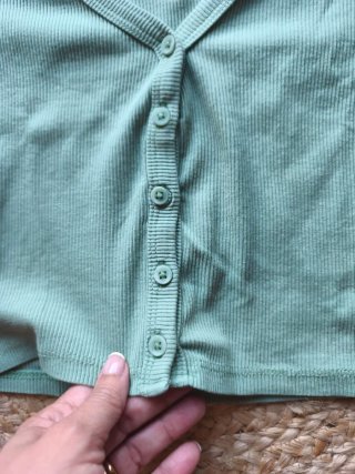 Top acanalado Verde Pull&Bear