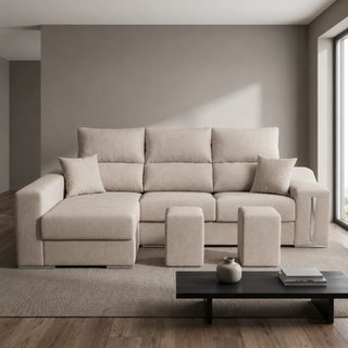 Sofá Chaiselongue Oscar Beige