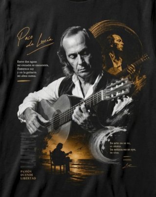 Camiseta Paco de Lucía Negra