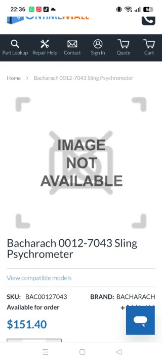 Sling psychrometer Bacharach(higrómetro de volteo)