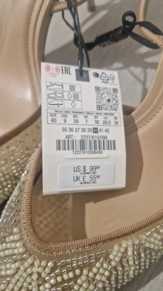 Zapatos de tacón Zara boda talla 41 sin usar
